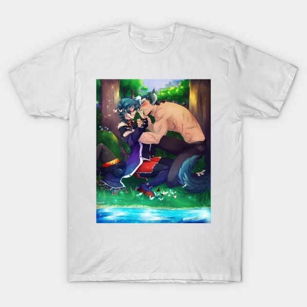 Sheith - Wolf & Witch T-Shirt by Iwonn